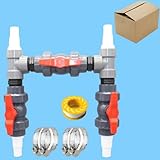 Jinfanshurich Bypass Pool Set, Ø 50 mm Wärmepumpe Pool Anschluss Set, Pool Bypass Set Wärmepumpe mit Schläuchen, Poolheizung Schwimmbecken Solar Heizung Pool Bypass, Bypass Set