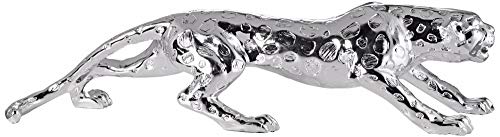 Studio 55D Prowling 23 1/2" Wide Silver Mirror Leopard Table Sculpture #TOP2