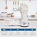 HOLDZERO Heat Resistant Gloves Food Grade Oven Mitts Liquid Silicone with Nylon Line Reusable Waterproof for Women Handle Hot Food White Small