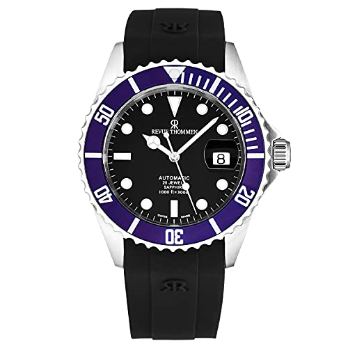 Men's 'Diver' Black Dial Rubber Strap Swiss Automatic Watch 17571.2835