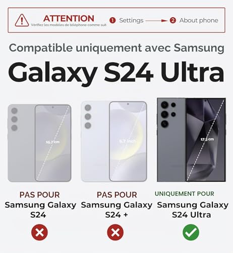 Coque Samsung S24 Ultra avec protège-écran intégré pour une vitre intacte