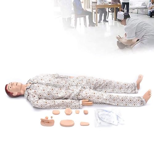 DARZYS Patient Care Manikin, Simulator Basic Geri Nursing Skills Geriatric Human Model Mannequin for Students Education Teaching Medical(Male)