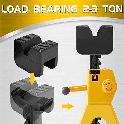 Image of TONDA Jack Stand Pads, Universal Rubber Jack Pad Adapter, Rail Pinch welds Protector, 4 Pack