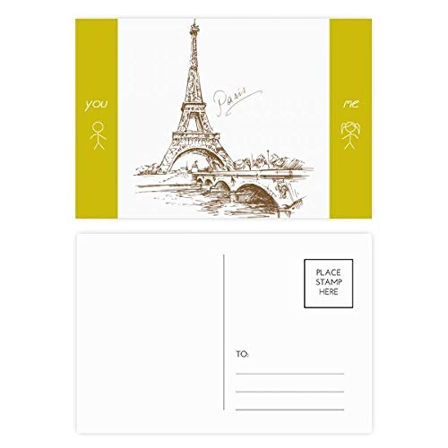 Carte postale Tour Eiffel Paris en lot de 20 pour vos correspondances