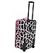 Rockland Fashion Softside Upright Luggage Set,Expandable, Pink Giraffe, 2-Piece (14/19)