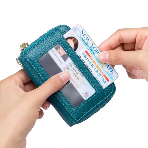 Image of imeetu Rfid Credit Card Holder,Genuine Leather Businese Card Case,Rfid Blocking Wallet for Women & Men