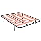 Homey Komplettes Bett mit wendbarer Matratze Sleep Pro + Kissen + Lattenrost Basic mit Beinen, legierter Stahl, Grau, 150 x 190 cm