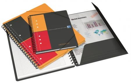Quaderno Meetingbook rel. integrale A5 + 160P./80 fogli 80 g/m², a quadretti 5 x 5, con chem. integrata – Set di 5
