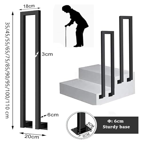 Rampe d'escalier antidérapante contre les chutes sur marche béton