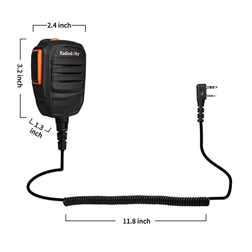 Radioddity RS22 Lautsprecher Tragbar Mikrofon für Radioddity GD-77 DM-5R DMR Funkgerät Transceiver, UV5RTP GT-3TP GT-5TP BF-F8HP UV-82HP UV8000E