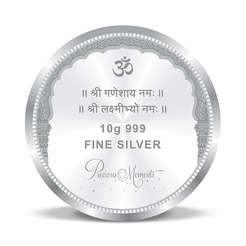 Image of ACPL Precious Moments Maa Laxmi and Ganesh Ji 999 Pure Silver Coin