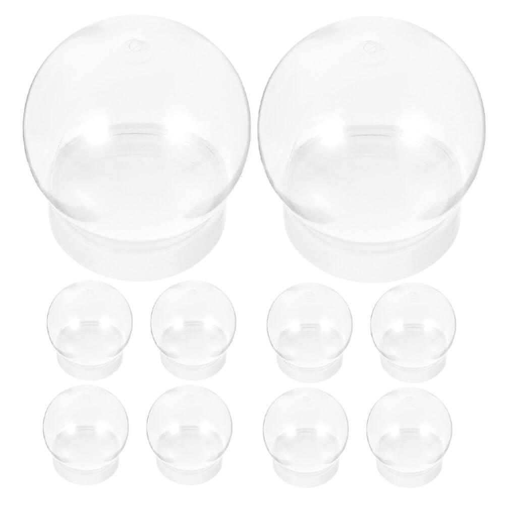 Alipis 24pezzi Globo di Neve in Plastica Trasparente Vuoti per Fai da Te Accessori Artigianali di Natale Sfera di Plastica per Creazione di Lavoretti