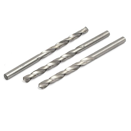Aexit 4.8mm Dia Tool holder 86mm Length HSS Round drill hole Twist Drill Bit Silver Tone 3pcs Model:38as454qo250