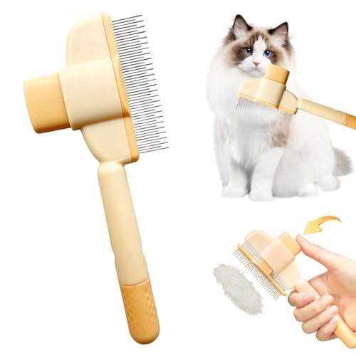 Fellblitz Bürste Selbstreinigende Haustierbürste Für Lang- Und Kurzhaarpflege, Fellbürste Katze, Hunde Katzen Bürste, Pfotenmond fellbürste