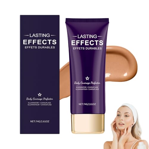 Body Coverage Perfector para Piernas,Maquillaje Para Tapar Tatuajes,Maquillaje Corporal Resistente Al Agua,Corrector para Cuerpo Cubre Pecas e Imperfecciones,Marrón Oscuro