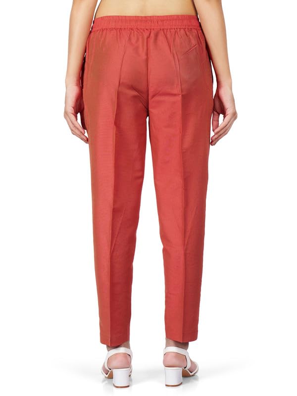 Image of Trouser Pants for Women,Stylish Trousers for Woman for Kurti Relaxed & Regular Straight fit Palazzo,Ethnic Bottom Formal Pants for Women Office wear Casual & Daily Use