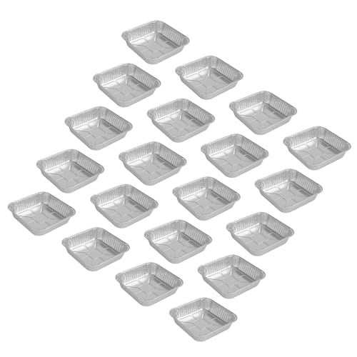 Paquete De 20 Bandejas Aluminio Apilables Recipientes Hornear En Forma Cuadrada para Horno Use Freyers Aire Accesorios Recipientes Aluminio