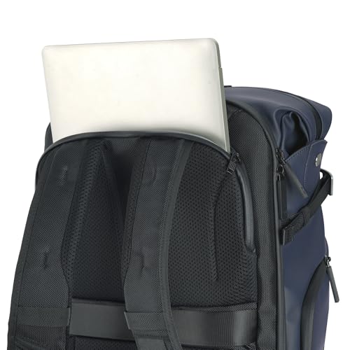 Image of VANGUARD VEO Lite B30L Camera & Everyday Backpack (Navy) - Fits Full-Frame Camera with 70-200mm Attached + 4 Lenses, 16 inch Laptop Storage, 3-Way Access, Convertible Daypack Design
