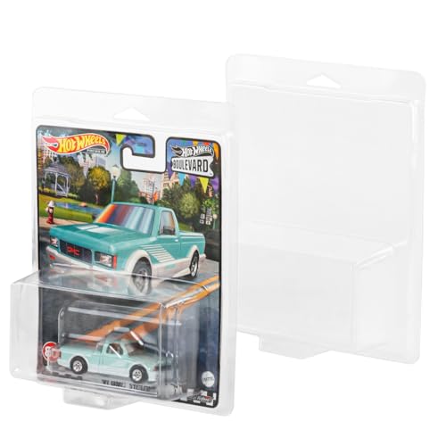 32 Pack Clear Clamshell Protector Case Compatible with Hot Wheels Premium, 0.6mm Thick PET Vehicle Blister Pack Cover Cases for Storage and Display (32)