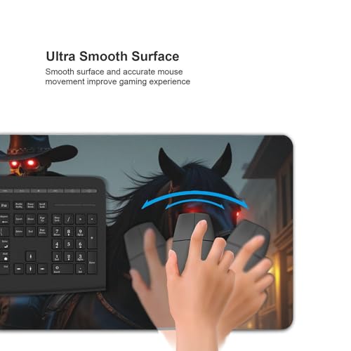 Sous-main de bureau cowboy gothique pour ordinateur et clavier - 4