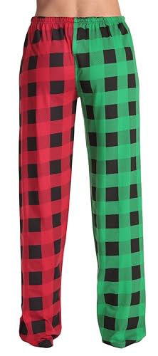 Image of Just Love Women's Buffalo Plaid Pajama Pants, 100% Cotton Jersey Knit Sleep and Lounge PJ Bottoms