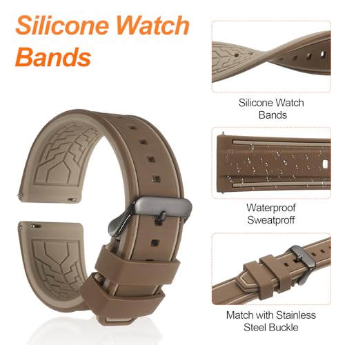 Correas de reloj de silicona con hebilla negra intercambiables para hombres y mujeres 4