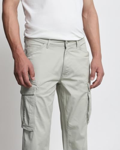 Image of MUFTI Navy Slim Fit Cargo Trousers
