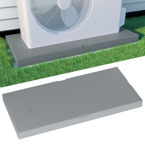 Toutgood Mini Split Pad for Condenser: Ground Base for Air Conditioner Outdoor Condenser Units, Plastic Equipment Pad for Ductless Minisplit Heat Pump Systems HAVC, Gra, 38'' x 18'' x 3''