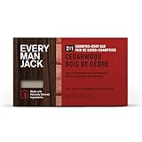EVERY MAN JACK Cedarwood 2 in 1 Shampoo and Body Bar, 5 OZ