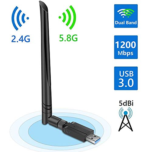 USB WiFi Adapter 1200Mbps, Onvian USB 3.0 Wireless Network Adapter, 802.11ac WiFi Dongle