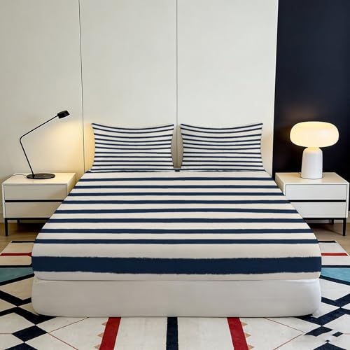 Matelas cover 3D classic stripe cadeau idéal chambre enfant