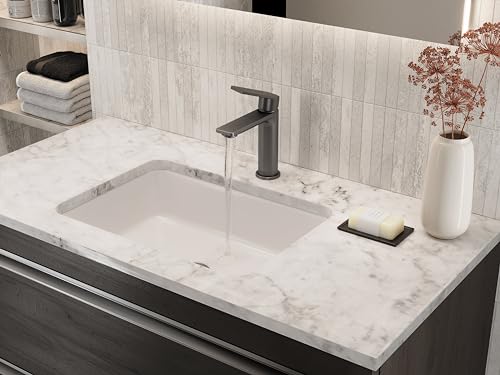 Bristan Frammento Eco Start Basin Mixer with Clicker Waste Gun Metal Grey - Image 3