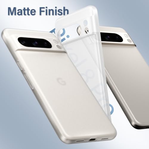 Image of X-level for Google Pixel 8 Pro Case, Extra Slim 0.3 mm Thin Translucent Matte Finish Soft Phone Cover, Anti-Scratch Shockproof Case for Google Pixel 8 Pro, Translucent White