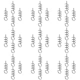 PENIKOKO 200 Piezas Pasador de Bloqueo Giratorio Resorte para Señuelos Blandos, Acero Inoxidable, Tamaño Pequeño 0.6x15 Mm, Pestillo de Cierre de Tornillo para Equipo de Pesca al