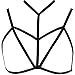 HJZLSSYS Women Harness Elastic Cupless Cage Bra Hollow Out Strappy
