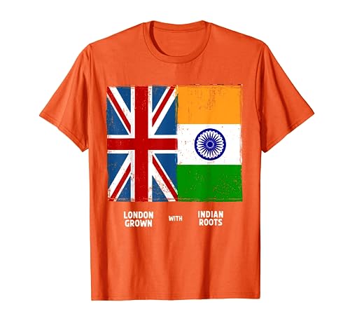 Indian Roots London Ideas Kids & UK British Flag T-Shirt