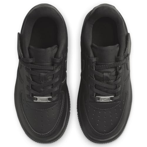 Nike Force 1 Low EasyOn Little Kids' Shoes (FN0237-001, Black/Black/Black) Size 10.5