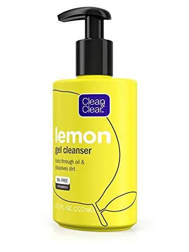 Clean & Clear Brightening Gel Facial Cleanser With Lemon Extract And Vitamin C To Cleanse Oil And Dissolve Dirt, Oil-Free Vitamin C Cleansing Gel Face Wash, 7.5 Oz ( Pack Of 2) #TOP4