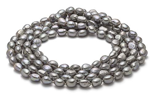 HinsonGayle AAA Handpicked 10-11mm Ultra-Iridescent Baroque Freshwater Cultured Pearl Rope 65 inch