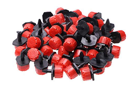 Mini Skater Garden Agricultural Irrigation 1/4-Inch Barbed Drip Bulk Plastic PE Watering Sprinklers Fittings (50Pcs)
