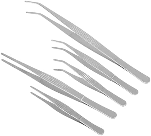 Veemoon 5 Pieces Stainless Forceps for Gardening Practical Tools for Succulent Plants and Micro-landscapes Straight Straight Veemoon 5 Pieces Stainless Forceps for Gardening Practical Tools for Succulent Plants and Micro-landscapes Straight Straight