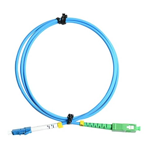 OpZonik 1M SCAPC to LC Armoured Fiber Optic Patch Cable Single Mode Simplex Optical Patch Cord 9/125µm Armoured Fiber Optic Cable SCAPC-LC 1 Meter (3.2ft) Cover