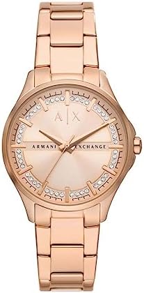 Armani Exchange Watch For Women, Quarz-Dreizeigerwerk und 36mm Ge...