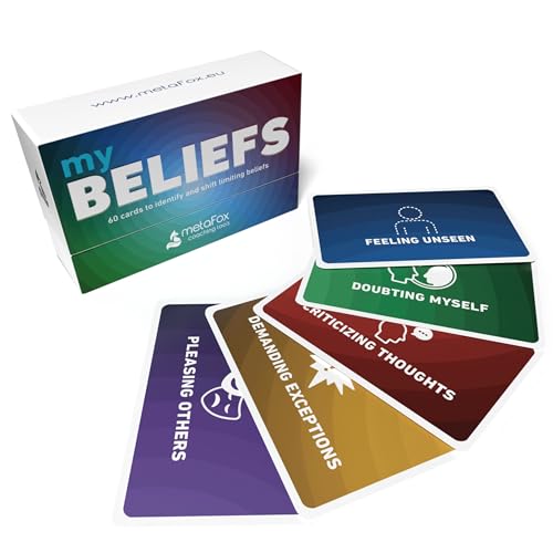 metaFox My Beliefs Cards | 60 Core Belief Cards for Coaching | Therapie-Kartendeck für Erwachsene & Berater metaFox My Beliefs Cards | 60 Core Belief Cards for Coaching | Therapie-Kartendeck für Erwachsene & Berater