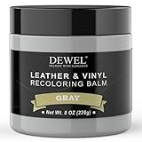 DEWEL Leather Recoloring Balm, Gray Leather Color Restorer for Scratched and Faded, Leather Scratch Remover, Upgrade Leather Repair Kit for Restore Couches, Car Seats, Shoes, Boots