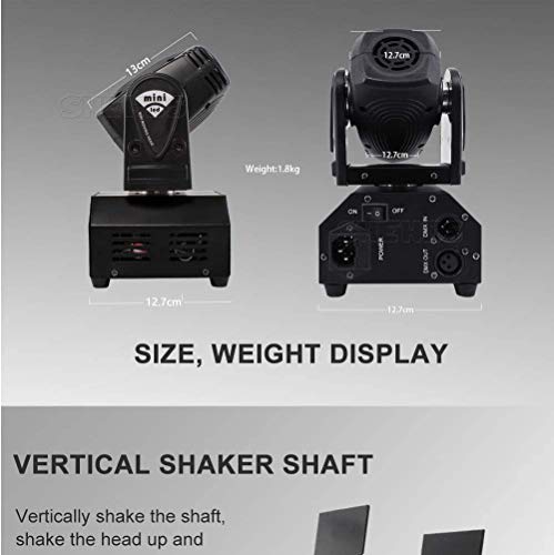 Shehds Moving Head Lights Mini Led Spotlight Beam 10W 4In1 Rgbw Stage Lights Professional 11/13 Dmx Channels Sound Activated Dj Lights For Disco Club Party Dance Wedding Bar Christmas - 2 Pack #TOP4