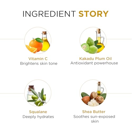 Image of Oshea Herbals Vitamin C & Kakadu Plum Invisible Sunscreen SPF 50 PA+++ for Women & Men | Lightweight & Hydrating with No White Cast | Prevents Tanning & Brightens Skin | Enriched wth Shea Butter 50ml