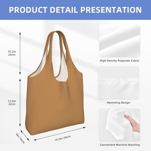 Solid color brown Printed canvas bag Women's fashionable shoulder bag4