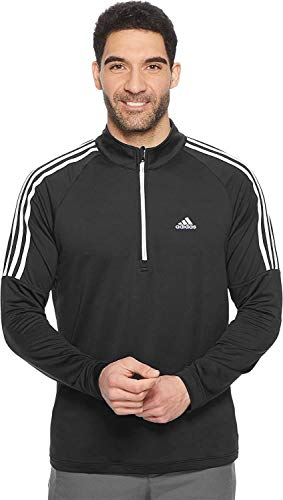 adidas Men's ADVS20R736 3 Stripe Shoulders French Terry 1/4 Zip adidas Men's ADVS20R736 3 Stripe Shoulders French Terry 1/4 Zip