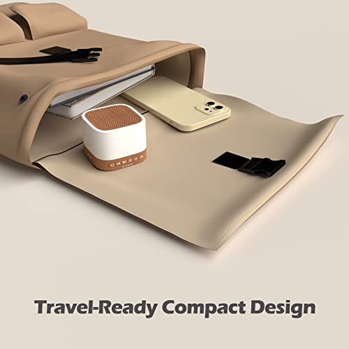 Buffbee Sound Machine With Night Light - White Noise Machine For Sleeping, 20 Soothing Sounds, 10-Color Adjustable Brightness, 32-Level Volume, Sleep Timer, Wood Grain #TOP5